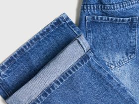 Широкие джинсы для девочек, Синий