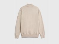 Свитер с воротником на молнии для мальчиков, Бежевый