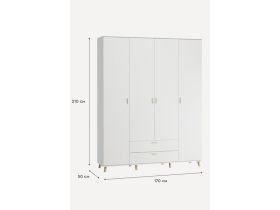 Распашной шкаф Пронто 4-170x210 Белый