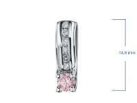 Классическая подвеска из белого золота э4012пд12190140_pink