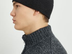 Шапка-бини с добавлением шерсти