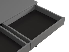 Стол Ханссон 120x60 Графитовый/Черный
