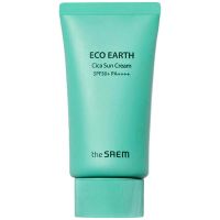 Солнцезащитный крем для чувствительной кожи The Saem Eco Earth Cica Sun Cream SPF50+ PA++++