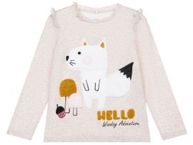 Фуфайка трикотажная для девочек (футболка с длинными рукавами)