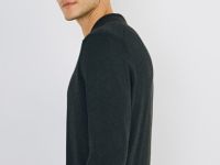 Вязаный джемпер-поло с длинным рукавом, Серый