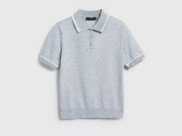 Базовый джемпер поло с коротким рукавом, Серый