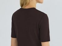 Футболка с вырезом "Хенли", Коричневый