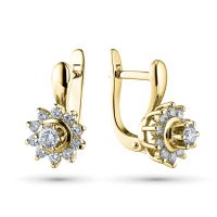 Серьги из желтого золота с бриллиантами э0301сг07153800