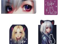 Закладки магнитные для книг MESHU "Neko" 4 шт