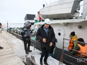 Делегация Совета Федерации ознакомилась с ходом строительства Ленского моста