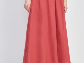 Юбка изо льна и хлопка