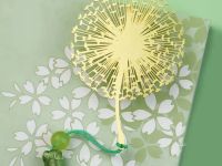 Закладка для книг с кисточкой "Воздушный одуванчик" (латунь, нейлон)