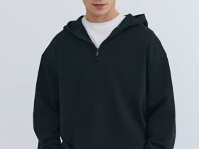 Толстовка с капюшоном на молнии, Черный