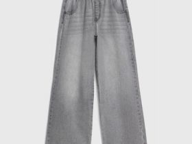 Широкие джинсы Wide leg для девочек, Серый