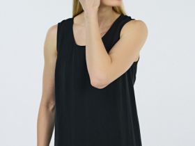 Платье А-силуэта из лиоцелла, Черный