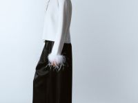 Атласные прямые брюки, Черный