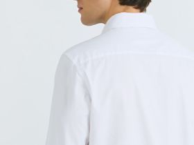 Рубашка из структурной ткани, Белый