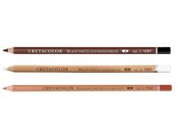 Набор художественных карандашей Cretacolor черный мел; сепия светлая; белый мел, средняя твердость,