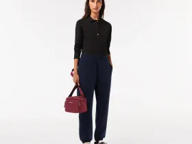 Женское поло Lacoste приталенного кроя из эластичного хлопка