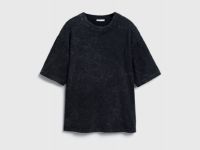 Футболка оверсайз с эффектом стирки, Серый