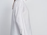 Блузка свободного кроя с отложным воротником