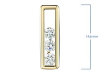 Подвеска из желтого золота с бриллиантами э0301пд07210004