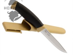 Нож с фиксированным лезвием Morakniv Companion Desert, сталь Sandvik 12С27, рукоять резина/пластик