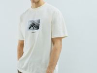 Футболка из хлопка с фотопринтом, Белый