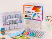 Набор маркеров акриловые Languo, 60 цветов, пластиковый бокс