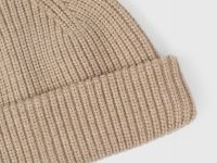 Шапка-бини с отворотом, Бежевый