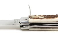 Автоматический многопредметный нож Mikov Predator, сталь 420, рукоять рог оленя