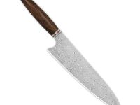 Поварской кухонный шеф нож QSP Mulan Series, сталь дамаск, рукоять дерево айронвуд