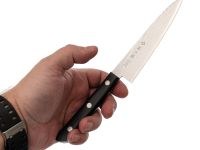 Кухонный нож универсальный Tojiro Western Knife F-333, сталь VG-10, рукоять стабилизированная древесина, черный