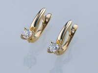 Серьги из желтого золота с бриллиантами э0301сг04220751