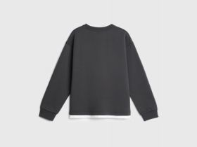 Свитшот с принтом для мальчиков, Серый