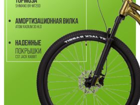 Горный велосипед Atom Bion Seven 50, год 2024, цвет Желтый, ростовка 15