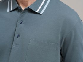 Поло свободного кроя из хлопка пике