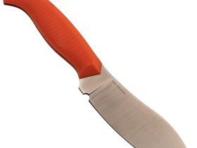 Цельнометаллический нож Нессмук, сталь VG10, рукоять оранжевая G10