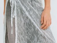 Юбка-пояс из кружева для девочек, Белый