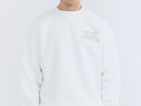 Базовый свитшот с принтом, Белый