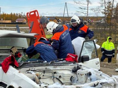 После трагического ДТП с автобусом в Якутии прошли учения на автодороге «Вилюй»