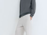 Трикотажные прямые брюки, Белый