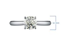 Кольцо из белого золота с бриллиантом э4001кц06200857