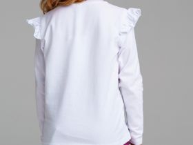 Фуфайка трикотажная для девочек (футболка с длинными рукавами)