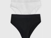 Трусы с высокой посадкой, 2 шт., Черный