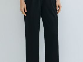 Трикотажные прямые брюки, Черный