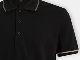 Поло с контрастной отделкой