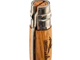 Складной нож Opinel №8, нержавеющая сталь, рукоять дуб, гравировка заяц, 002333