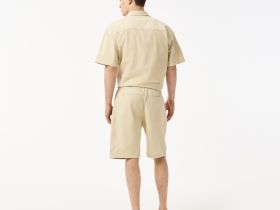 Мужские шорты Lacoste из смеси хлопка и льна
