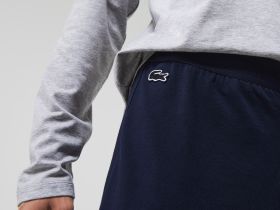 Мужская пижама Lacoste с логотипом (Футболка/ брюки)